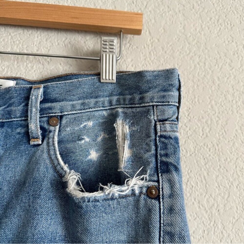 Agolde Feel Good Jamie Distressed Organic Cotton High Rise Button Fly Jeans 29 - Picture 6 of 15